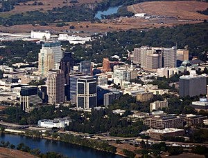 English: Aerial view of Sacramento, California.
