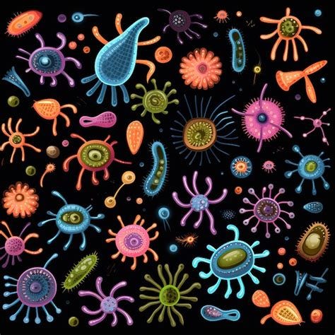 Premium Photo | Bacterial Diversity Exploring Multicolor Patterns in the Microbial World Premium Photo | Bacterial Diversity Exploring Multicolor Patterns in the Microbial World