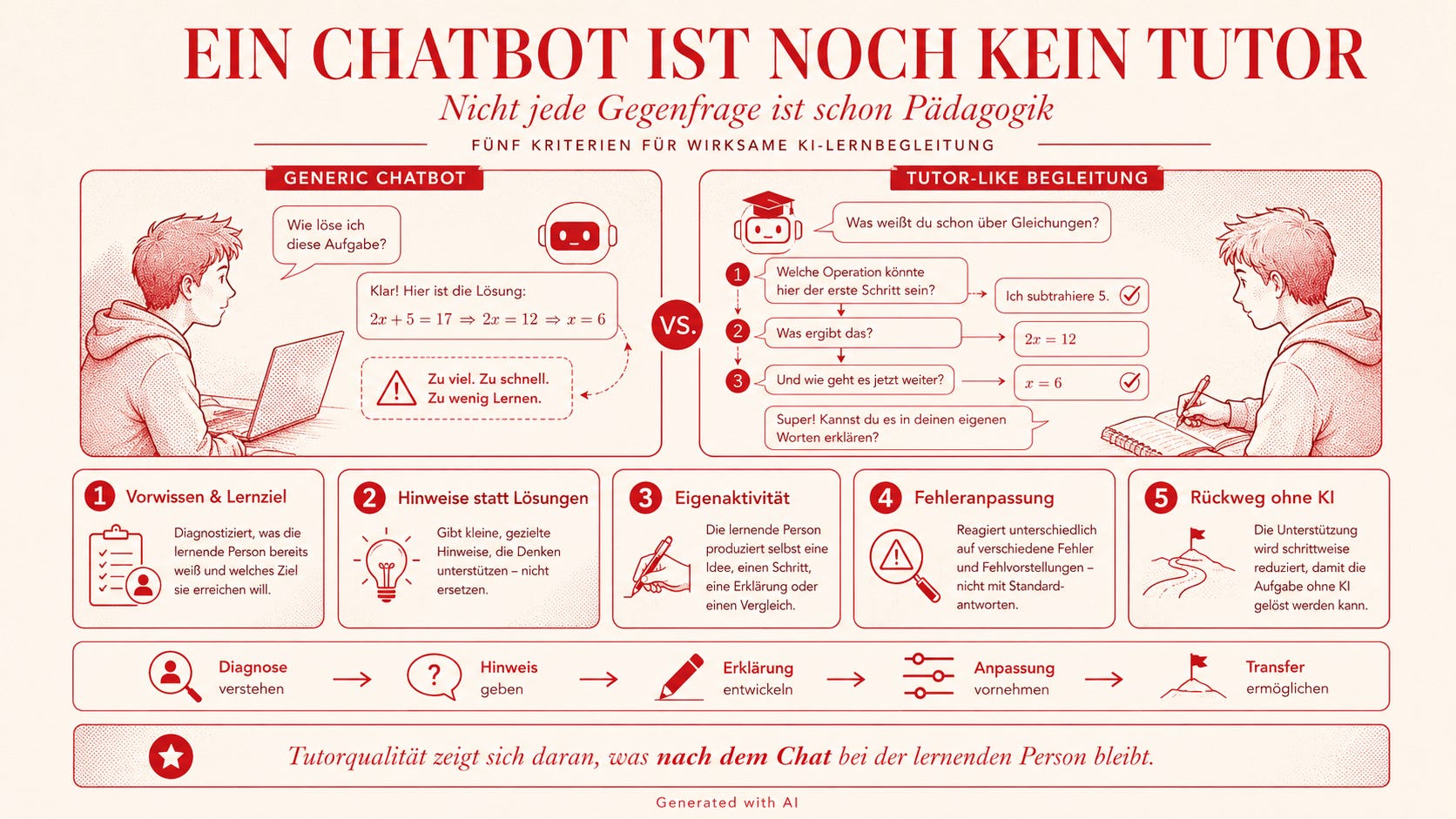 Ein Chatbot ist noch kein Tutor