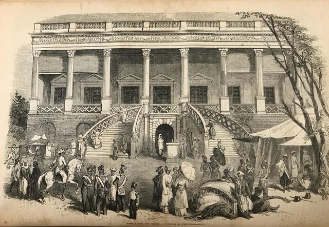 r/delhi - Begum samru's haveli, Chandni chowk, then and now