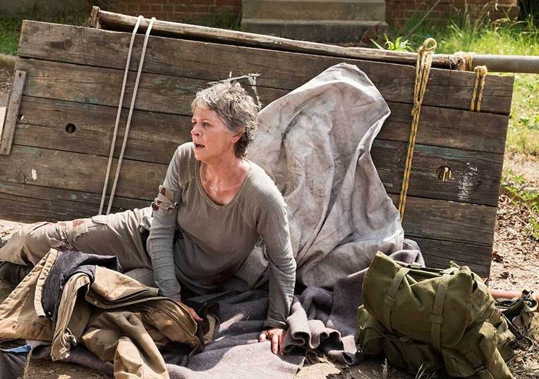 the walking dead carol in cart the walking dead carol in cart