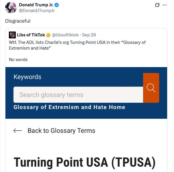 DISGRACEFUL: ADL Labels TPUSA And Christianity Hate Groups