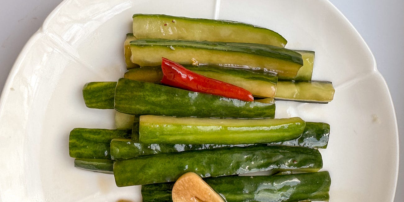 Quick Soy-Vinegar Cucumber and Daikon Pickles