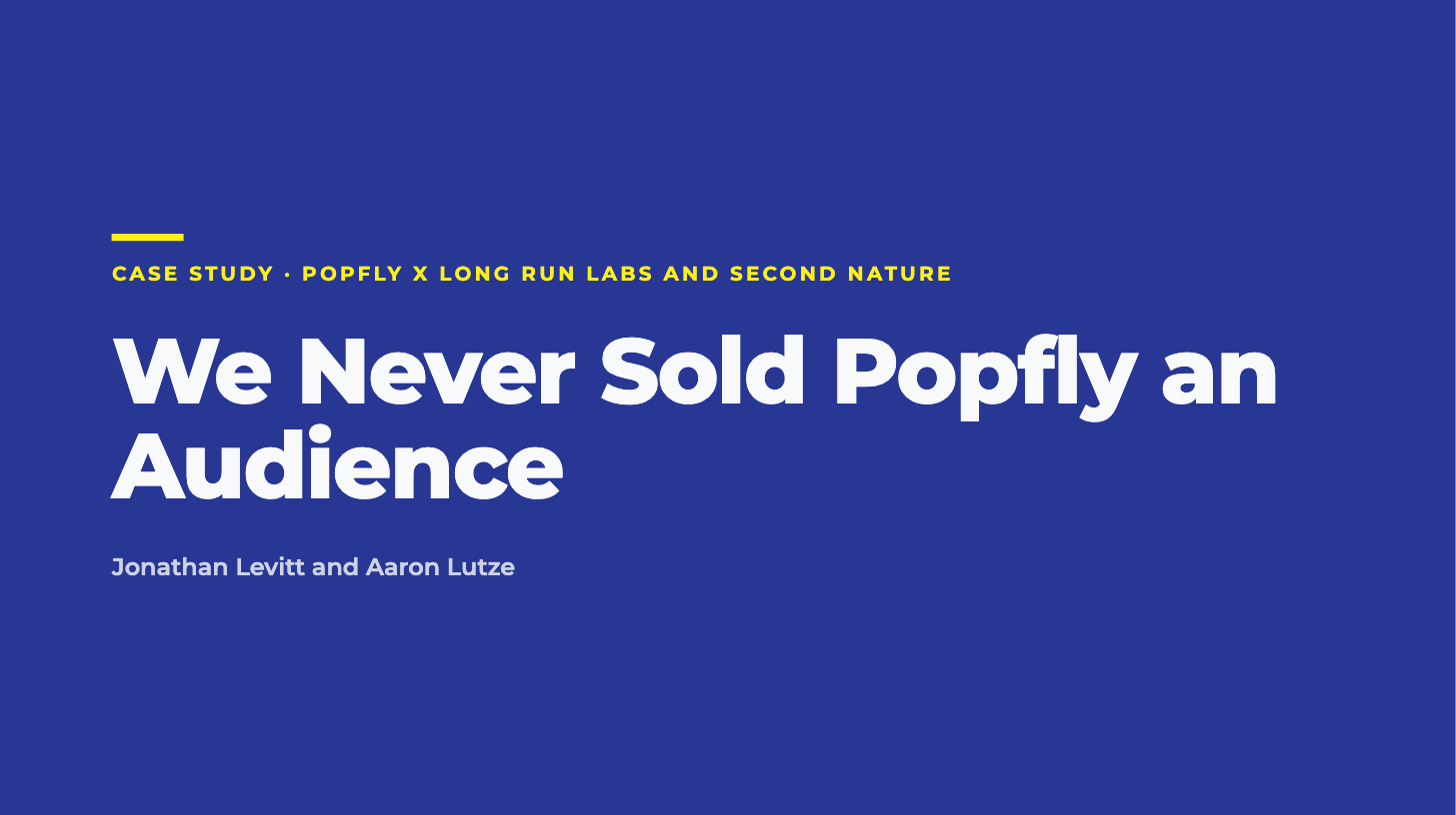 We Never Sold Popfly an Audience
