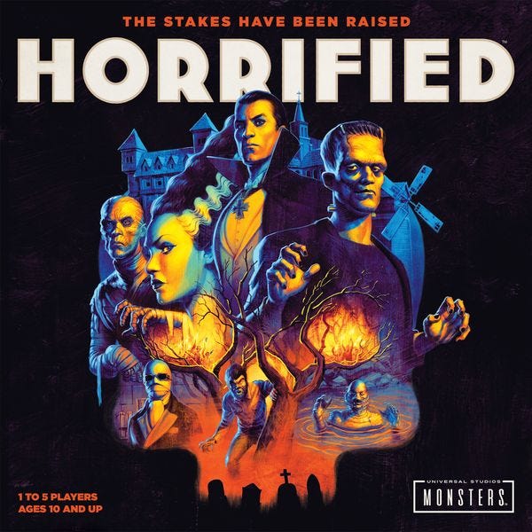The front cover of Horrified: Universal Monsters.