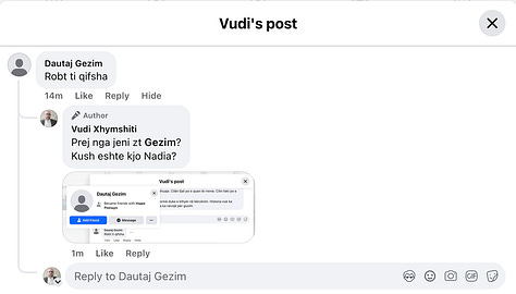 Materiale të dokumentuara nga rrjetet sociale që pasqyrojnë reagimet ndaj hulumtimit, përfshirë diskursin publik, etiketimet dhe format e presionit verbal që shfaqen pas publikimit.