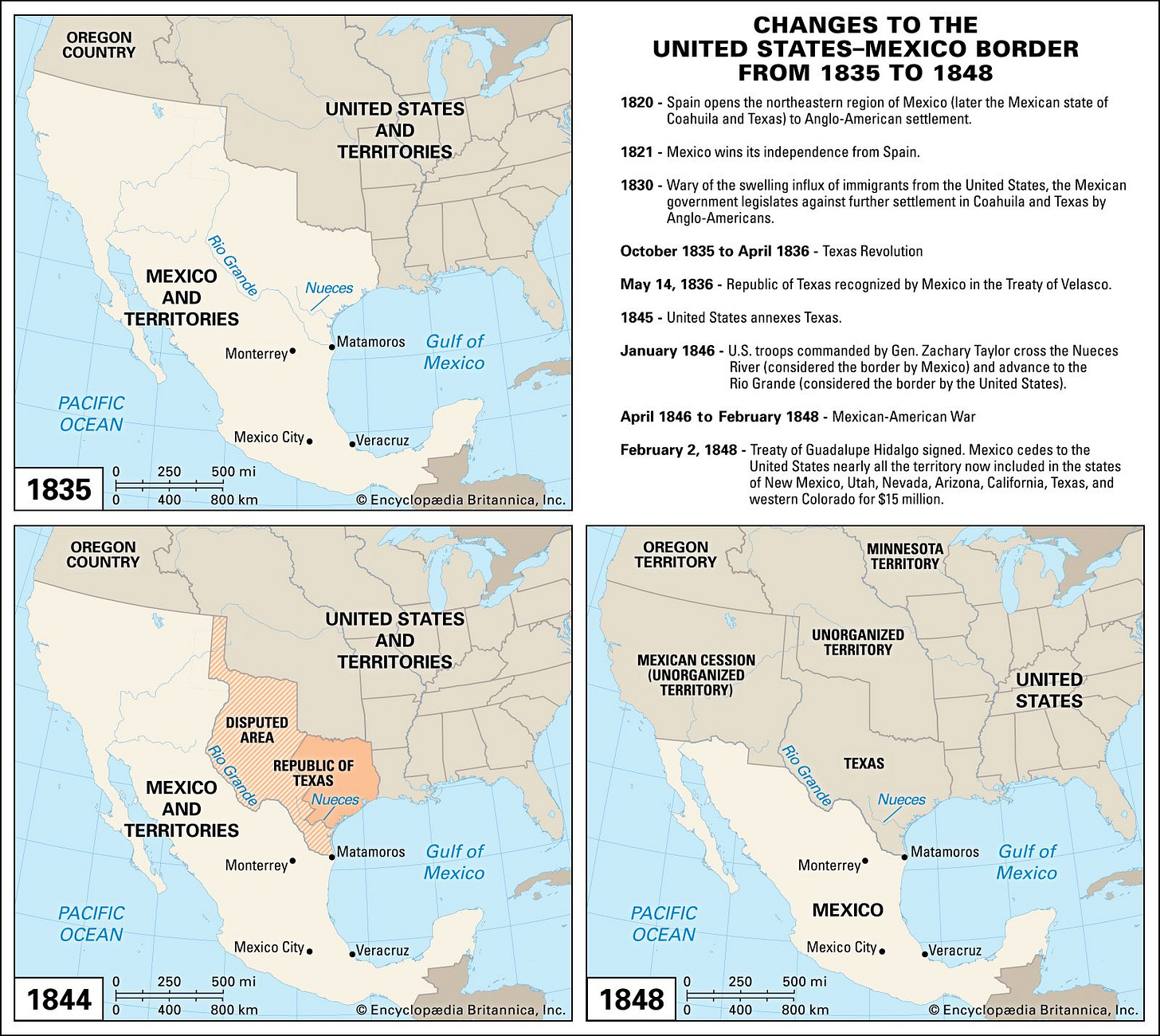 How the Border Between the United States and Mexico Was Established |  Britannica