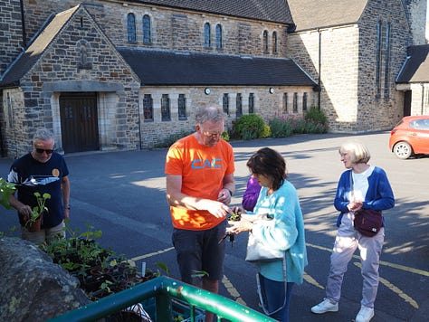 Gallery of pictures showing meal and plant sale