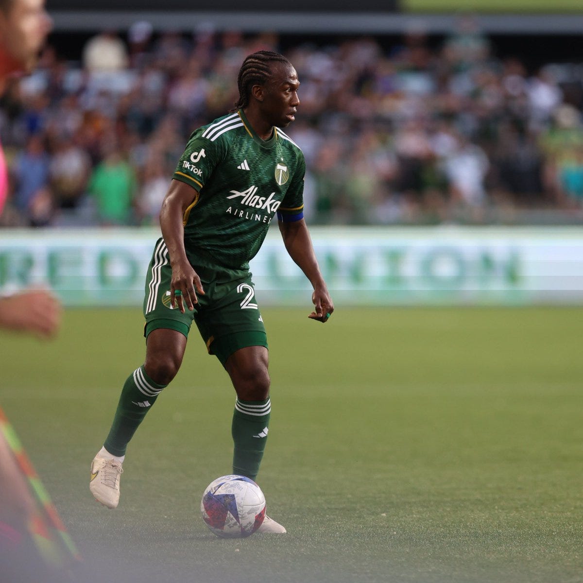 Diego Chara looks to play the ball. Diego Chara looks to play the ball.