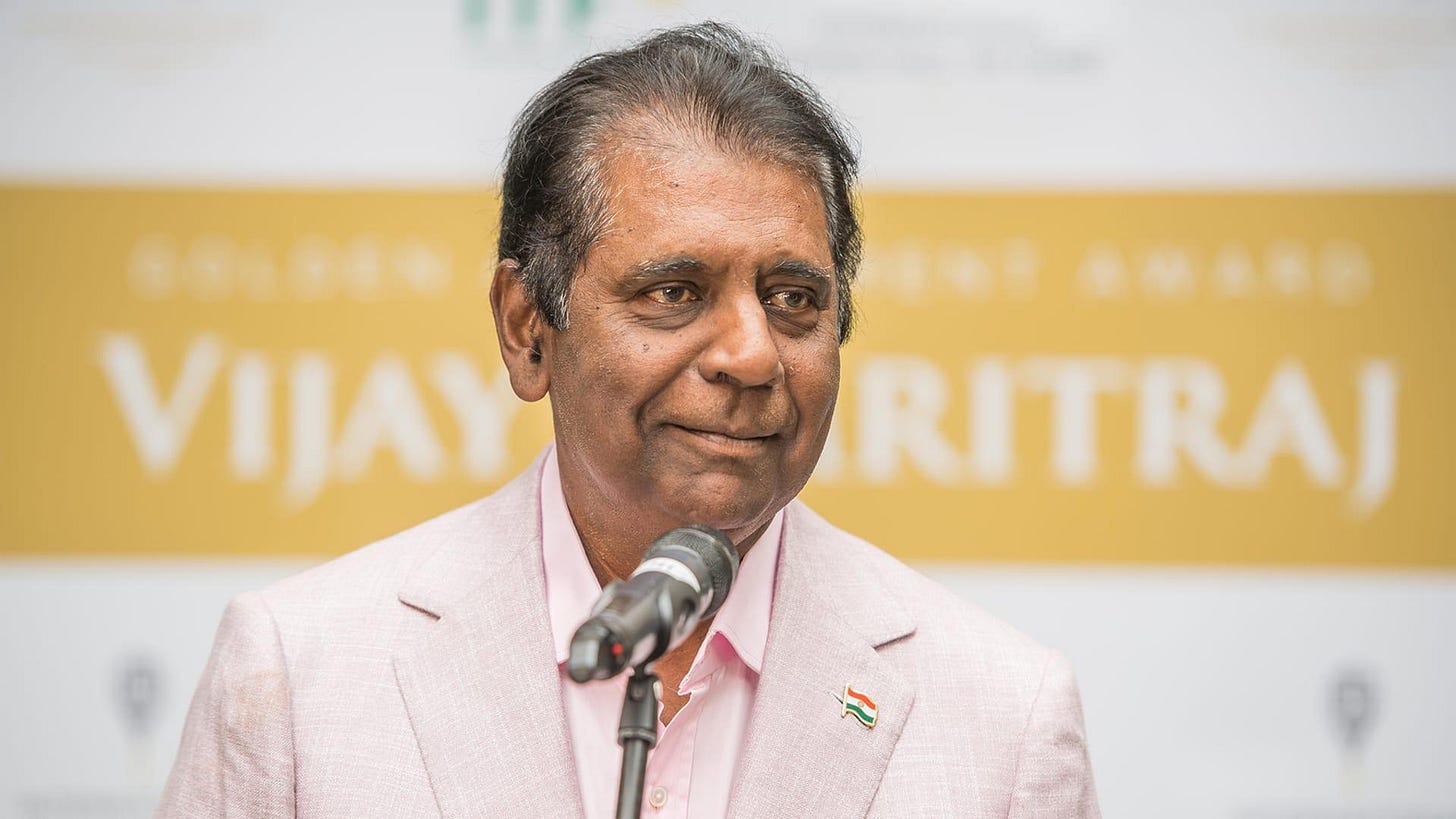 Vijay Amritraj honoured with Golden Achievement Award by ITF Vijay Amritraj honoured with Golden Achievement Award by ITF