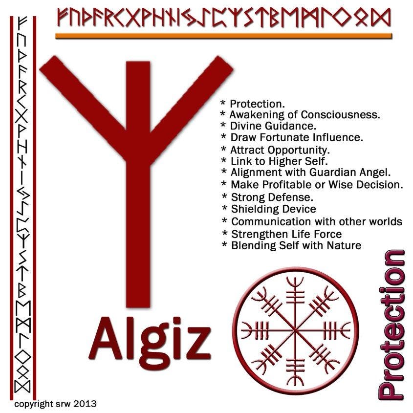 Algiz … | Norse runes, Runes meaning, Norse symbols Algiz … | Norse runes, Runes meaning, Norse symbols