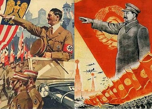 Warum scheinen Kommunismus und Faschismus in der Praxis ähnlich zu sein,  obwohl sie sich auf entgegengesetzten Seiten des Spektrums befinden? - Quora