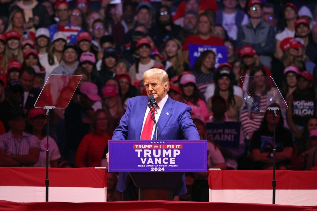 Insults, anti-immigrant tropes take the stage at Trump's New York rally :  NPR