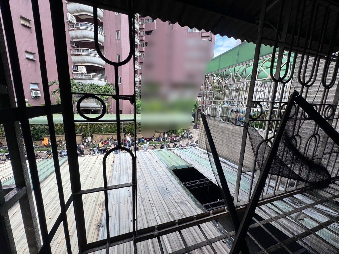 住宅火災後鐵窗開口示意照片｜來源：高雄市政府消防局