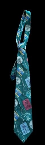 Vintage Augusta National Golf Club Masters Badge Neck Tie.  100% Silk. - Picture 1 of 12