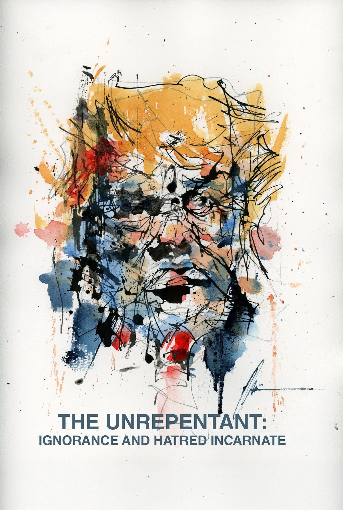 The Unrepentant — A poster in ink by MO Bilbeisi, 2025