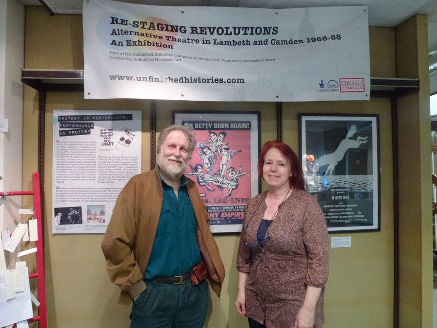 Neil Hornick and Susan Croft at the Restaging Revolutions exhibition i Lambeth & Camden 1968-1988. Pic: Anna Chen in 2013