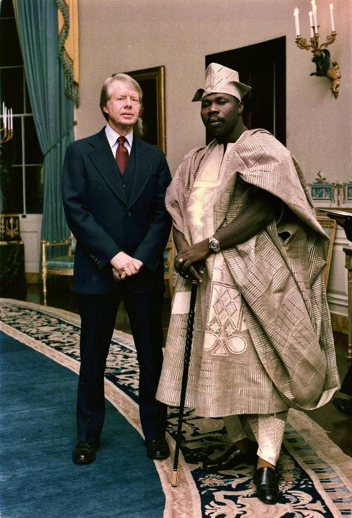 President Jimmy Carter with Olusegun Obasanjo, the leader of Nigeria (1977)  : r/HistoricalCapsule