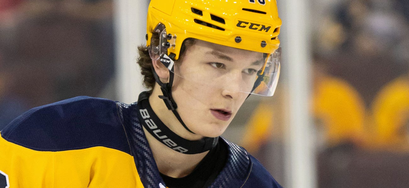 Matthew Schaefer is speeding his way to the top of the blue line list