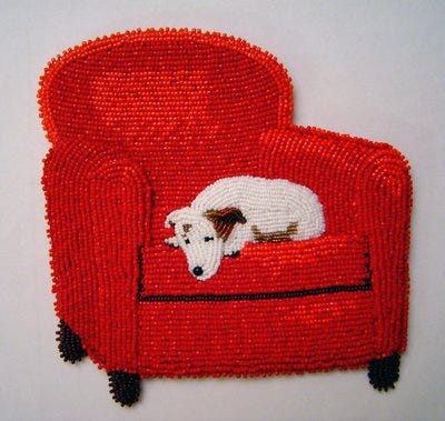 Rudy's Dream Irish Jack Russell Terrier Pet Portrait beaded painting embroidery Rudy's Dream Irish Jack Russell Terrier Pet Portrait beaded painting embroidery