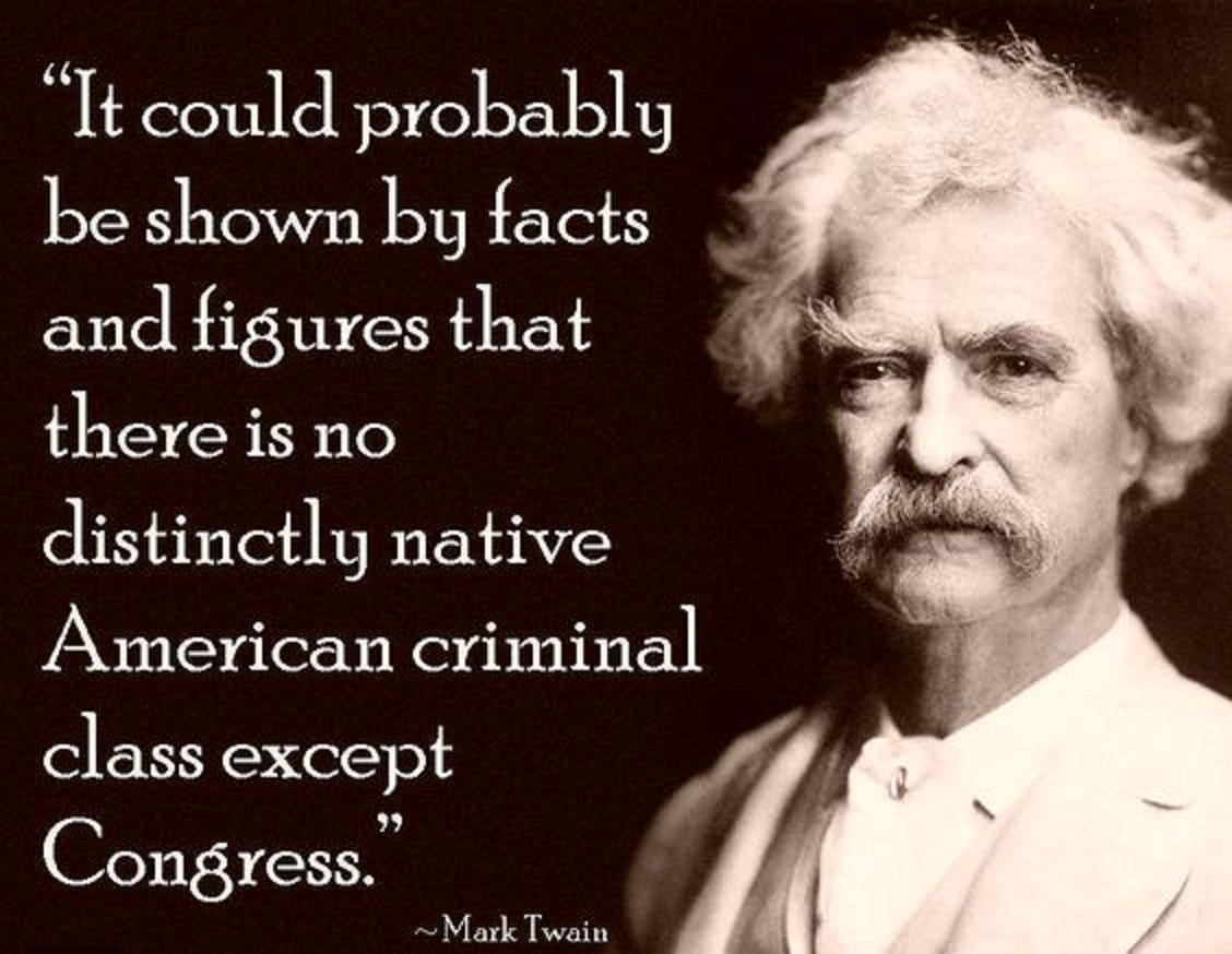 Paul Davis On Crime: A Little Humor: Mark Twain On American Criminal Class
