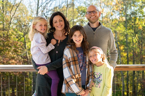 Images of Erin Gregory and her family.