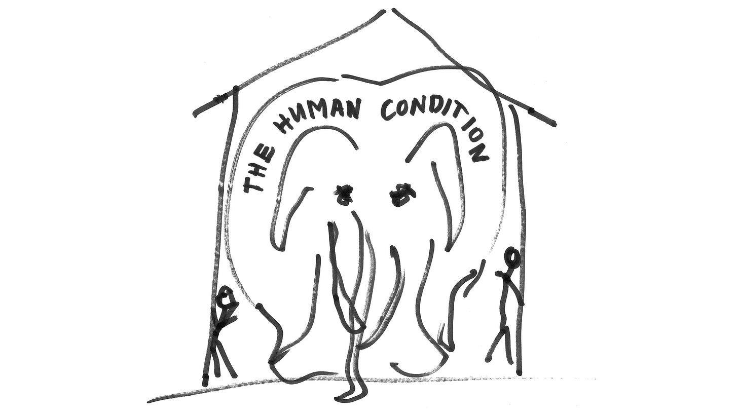 Jeremy Griffith's drawing of The Human Condition: The Elephant in the Living Room