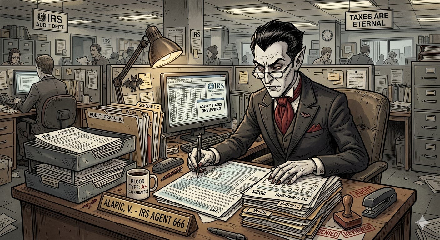 The C.D.C. gutted its rabies team. Vampires are furious. The I.R.S. has no comment — because the I.R.S. never does.