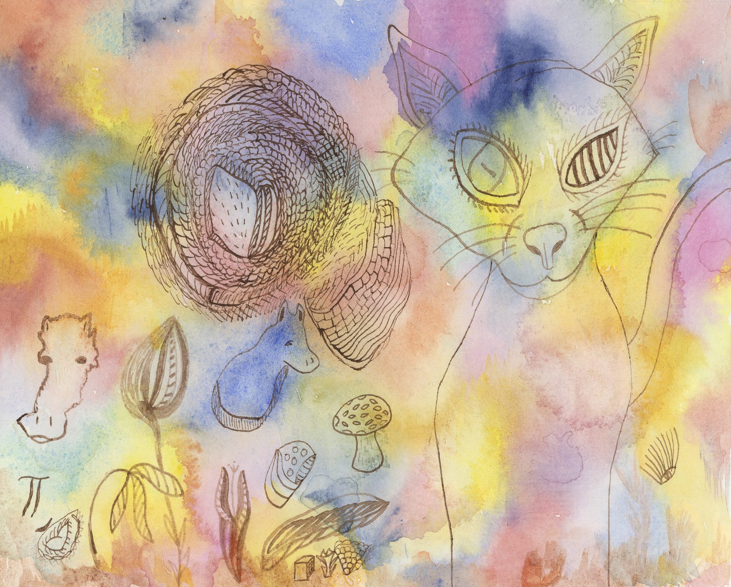 Doodles on paper as described in the newsletter