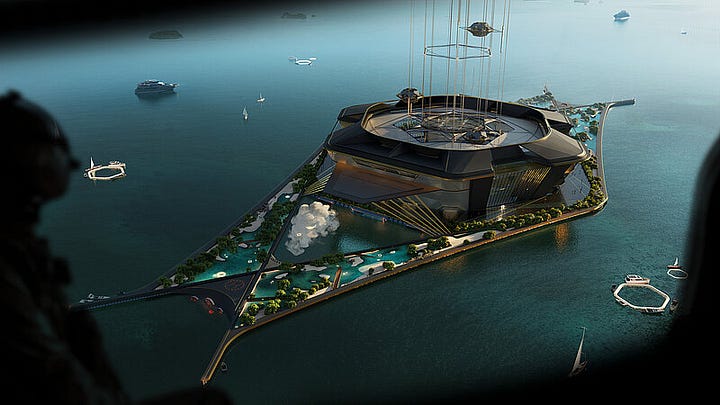 Des images de l'ascenseur spatial de Jordan William Hughes.