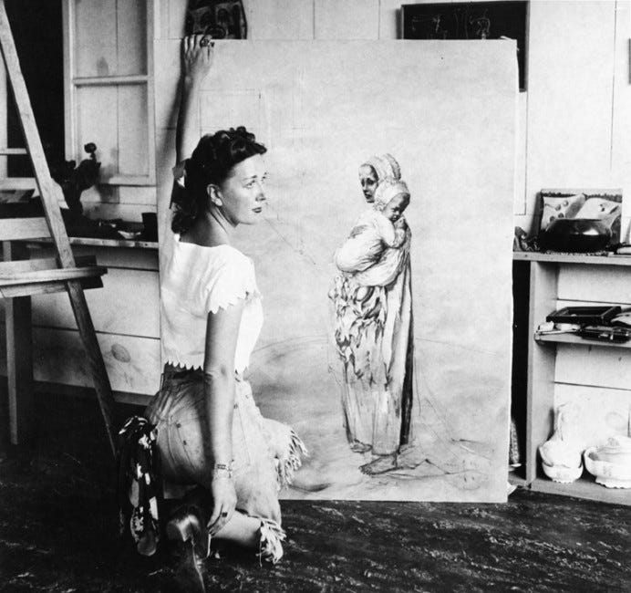 Dorothea Tanning in her studio, Sedona, Arizona Dorothea Tanning in her studio, Sedona, Arizona