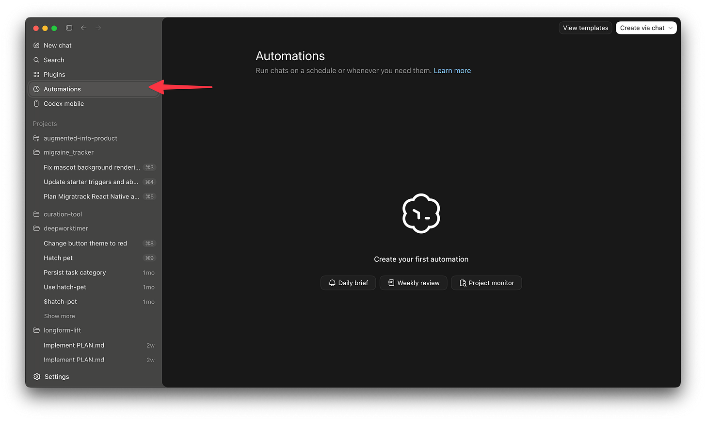 Automations in Codex Automations in Codex