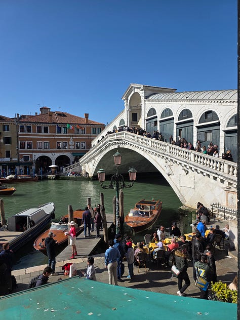 Three photos of the Venice sights