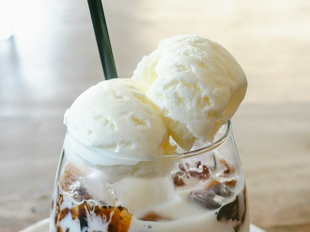 ice cream on clear glass cup ice cream on clear glass cup
