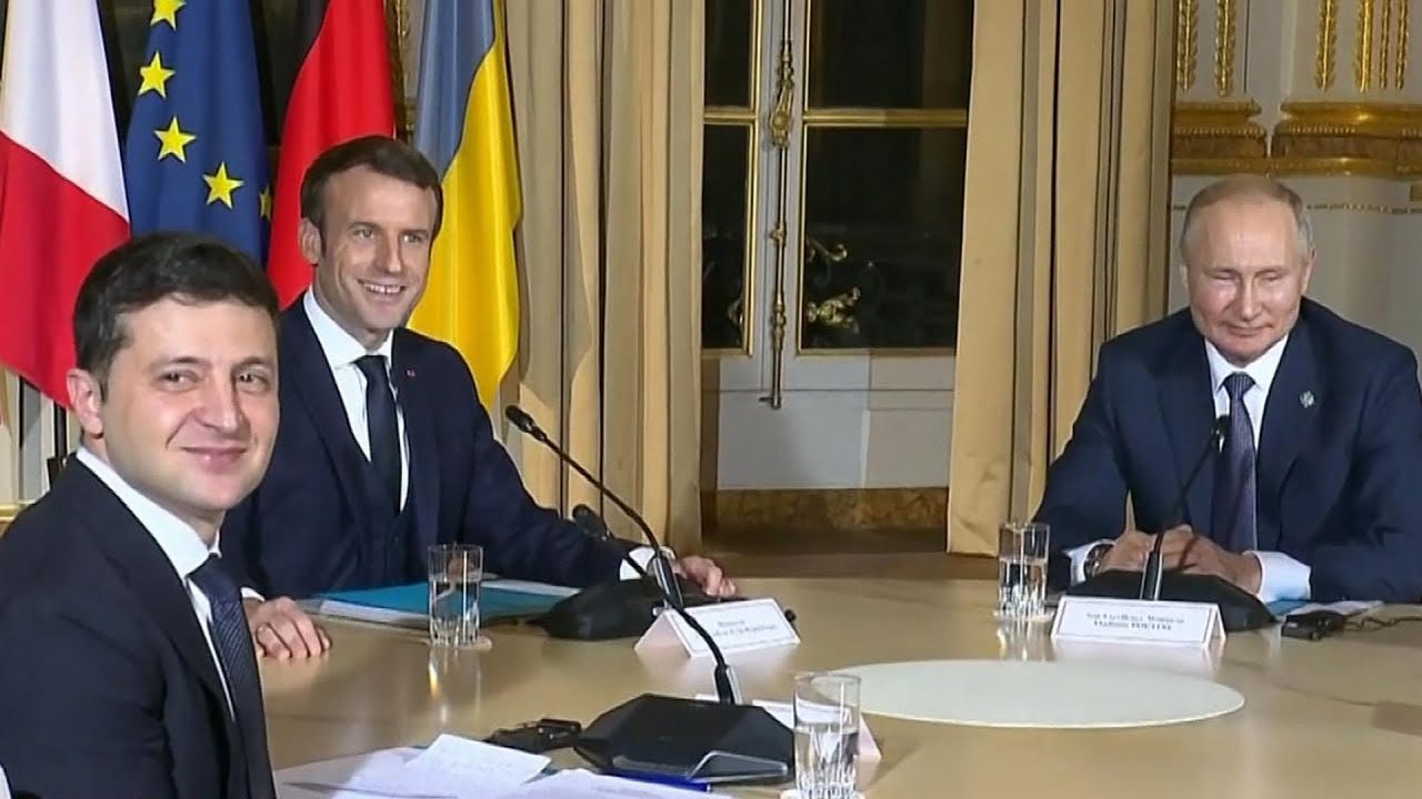 Putin meets with Ukraine leader Zelensky for the first time - YouTube