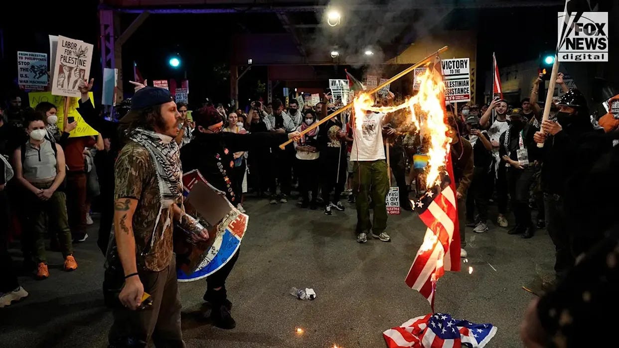 Trump bans flag burning after years of rioting, left-wing desecration:  timeline of Old Glory offenders