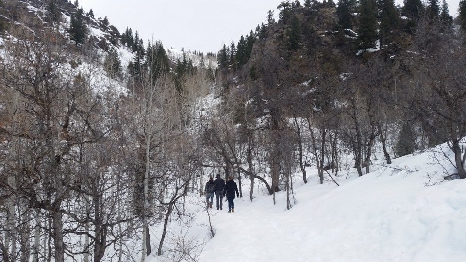 Winter hiking with people I love after returning home from SDPain Winter hiking with people I love after returning home from SDPain