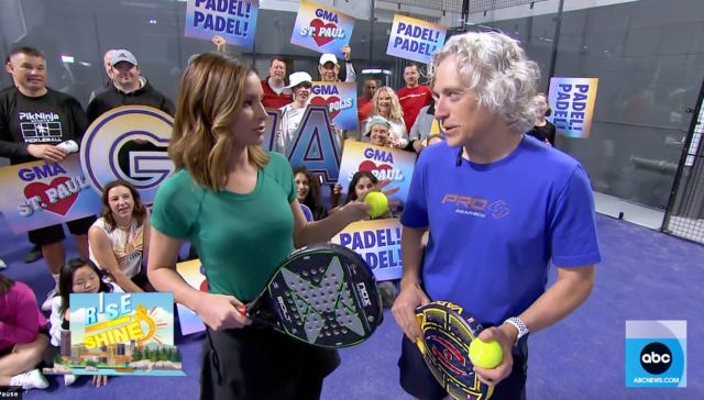 Good Morning America padel segment on the Heights Racquet & Social Club in Minnesota