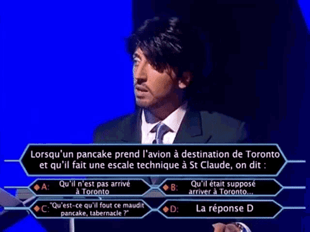 Gad Elmaleh Réponse D GIF - Gad Elmaleh Réponse D Qui Veut Gagner Des Millions GIFs