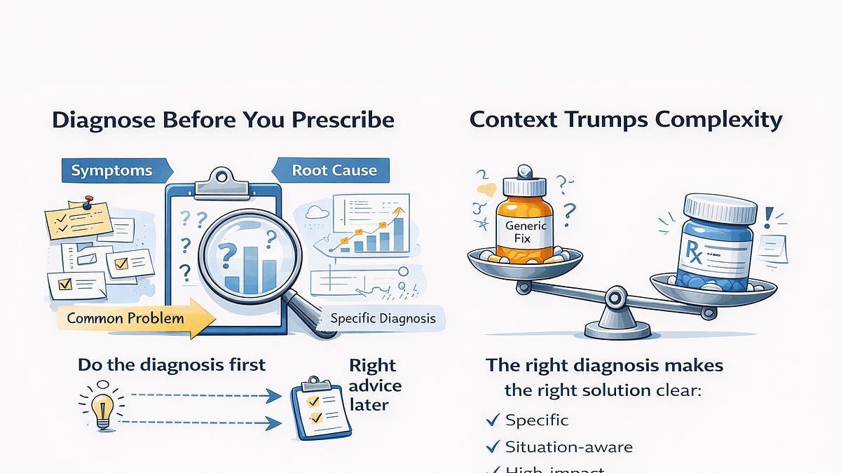 Diagnose Before You Prescribe