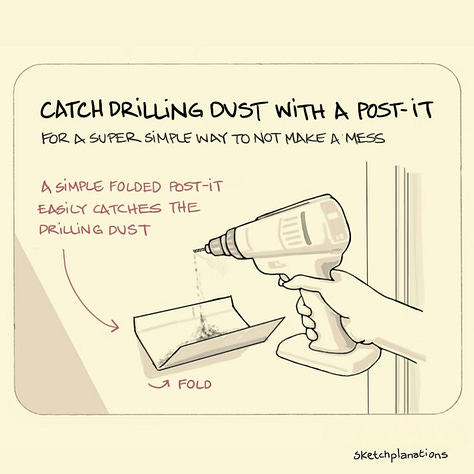 Selection of illustrated lifehacks