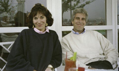 An undated image of Ghislaine Maxwell and Jeffrey Epstein, released as an exhibit by the US attorney’s office.