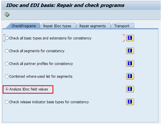 Analyze iDoc field values in IDOC transaction Analyze iDoc field values in IDOC transaction