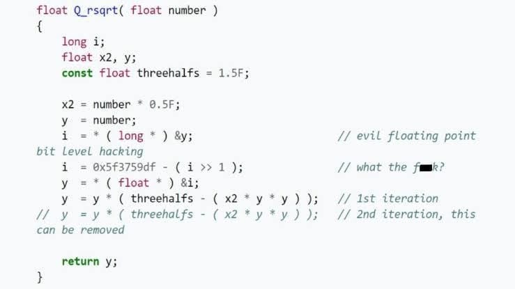 Has anyone ever had a eureka moment like the fast inverse square root? : r/Python