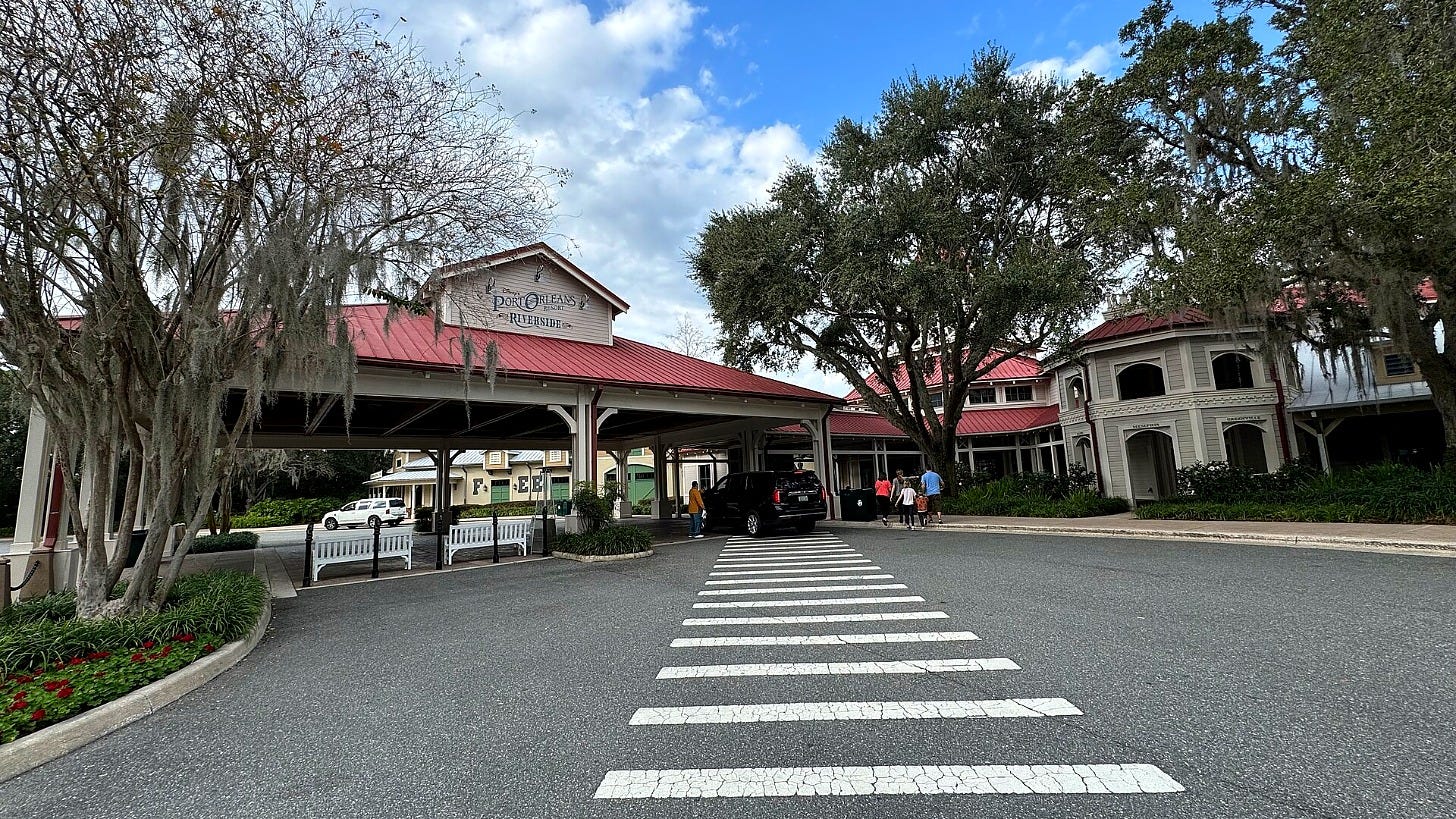 The entrance to Disney's Port Orleans Resort Riverside. Image: Slamforeman via Wikimedia Commons