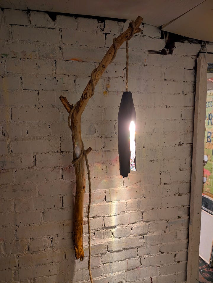 sculpture, stick, black, light