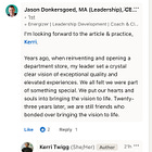 The Rehearsal Hall: Vision-building One