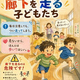 廊下を走る子どもたち
