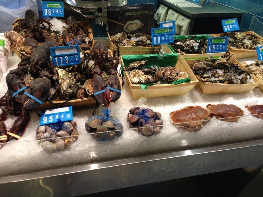 Lobster, crab, oysters and more