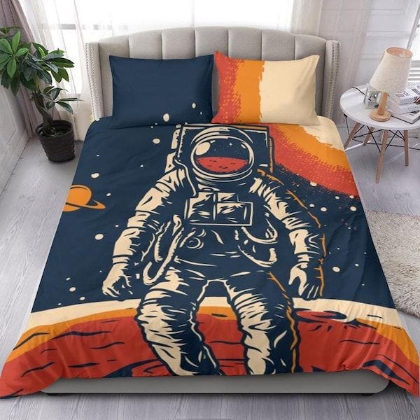 Astronaut Duvet Cover and pillow Covers  - Astronaut Bedding Set - Astronaut Bed Cover